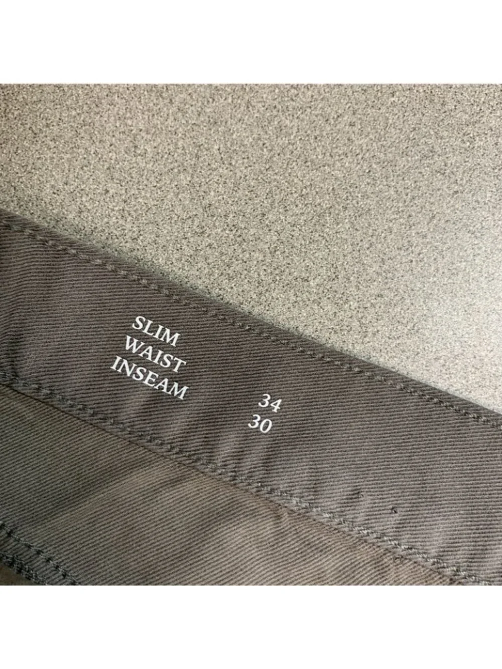 NWOT Banana Republic Men's 34x30 Gray Slim Fit 5-Pocket Chino Pants Cotton Blend